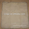natural white color European rabbit fur pillow with cloth